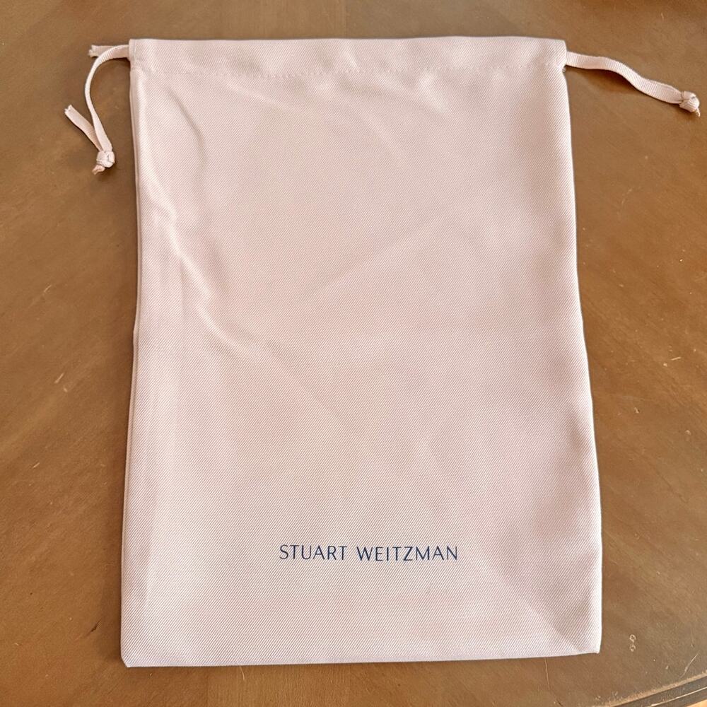 Stuart Weitzman Blush Pink Drawstring Travel Shoe Storage Dust Bag 10.25”x14.5”